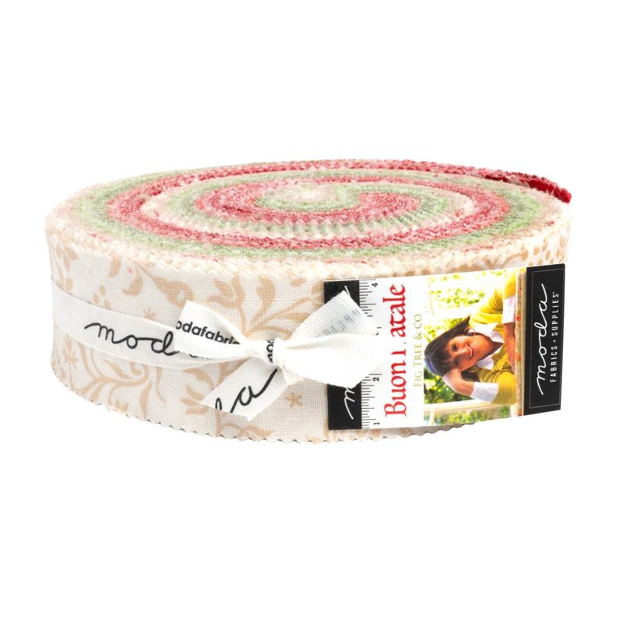 Buon Natale 1.5" Strip Roll (Honey Bun) by Fig Tree Co for Moda (35400HB)